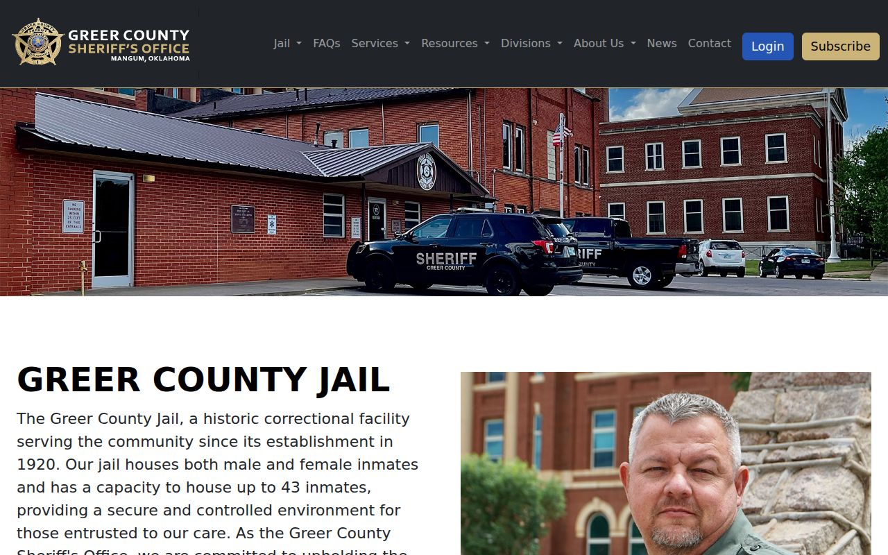 Greer County Jail history and release facility information